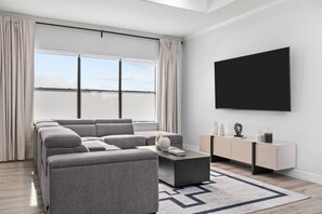 Upstairs family room. 75inch TV