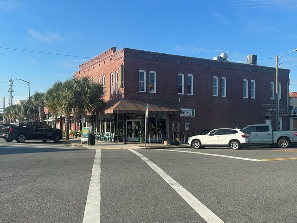 Historic building on the corner of Market Street and Avenue D