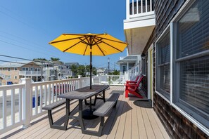 Relax and enjoy the sun and sights from the front deck