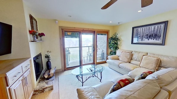 Sleeper sofa in living room