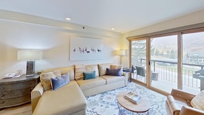 Sleeper sofa in living room