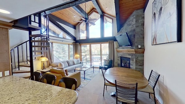 Sleeper sofa in living room