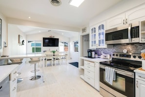 Open concept kitchen make meal preparation a breeze!