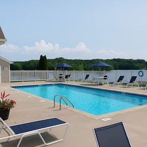 Heat pool open Memorial weekend until Labor day weekend.