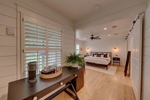 Large suite with king bed and entertainment system