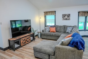 Living Area with 70" TV Screen
