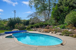 Enjoy the fire pit above the pool deck.