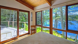Bedroom and deck view