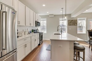 Kitchen | 2-Story Townhome | In-Unit Laundry | Central Heating & A/C