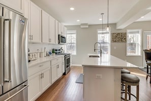 Kitchen | 2-Story Townhome | In-Unit Laundry | Central Heating & A/C