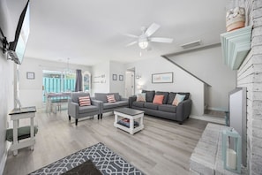 This spacious bungalow is ready to be home base for you and your guests. Walk in and start making memories.