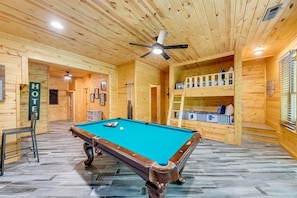 Game room with bunk pods