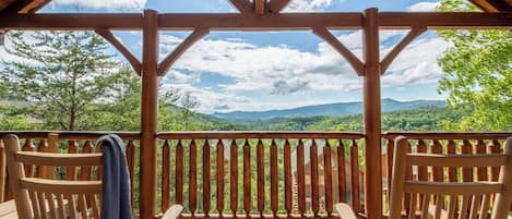 Mountain Seduction's relaxing deck w/ views