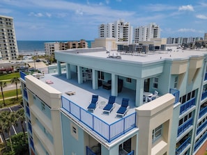 Massive balcony with panoramic views