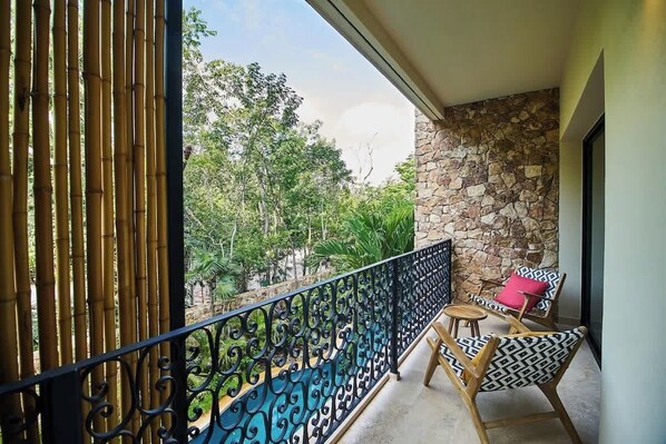 Private Terrace with Pool View