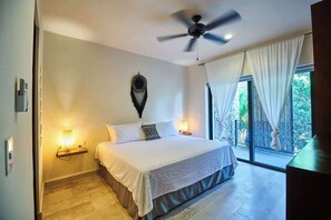 Master Bedroom with King-Size Bed & Direct Access to Private Terrace