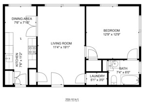 Floor Plan of this first floor unit