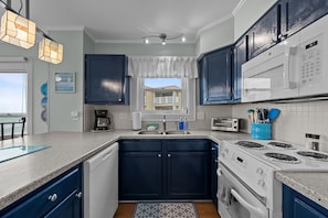 Fully stocked and modern kitchen