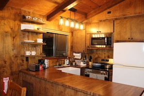 Kitchen at upper level