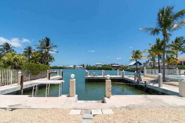Serene dockside spot with stunning water views.