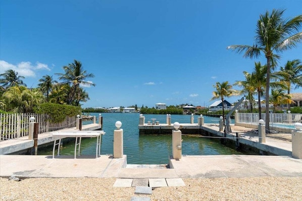 Serene dockside spot with stunning water views.