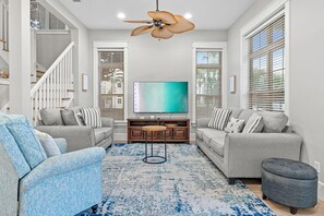 Unwind in the cozy living room.