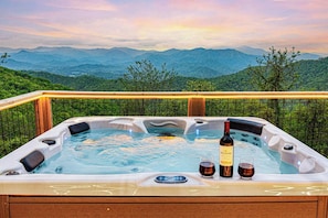 This outdoor hot tub offers the perfect spot to relax after a day of adventure, with soothing waters and peaceful surroundings that create the ultimate escape.