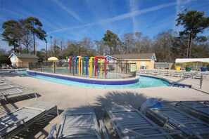 The little ones will love the water play area.