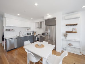 Open concept kitchen and dining on the 2n floor