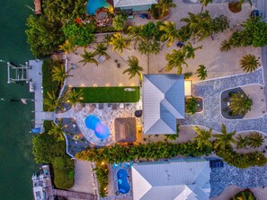 Top aerial view of the entire home