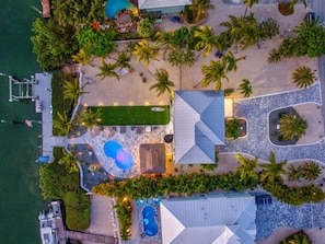Top aerial view of the entire home
