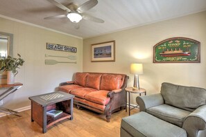 Cozy living space with TV