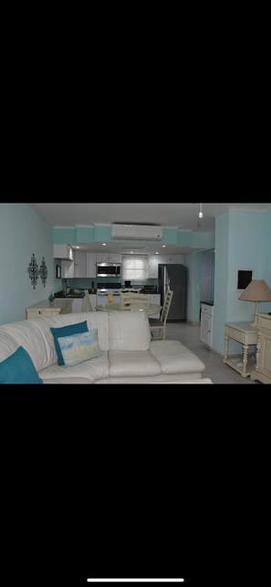 Kitchen and living area
