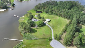 Arial view of the 5 acre property