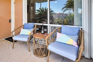 Sit on the patio and listen to waves
