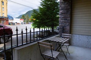 Private ground floor balcony.