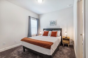 One of the 3 queen bedrooms in our home. This bedroom has a private full bath.