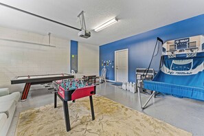 Spend hours in the game room with air hockey, foosball, arcade game and more