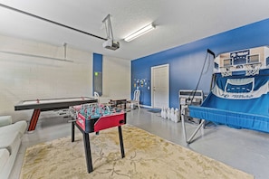 Spend hours in the game room with air hockey, foosball, arcade game and more