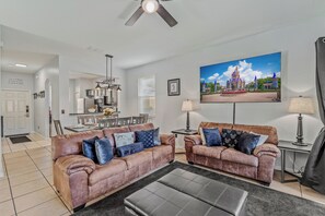 Comfortable seating in the living room for you and your guests