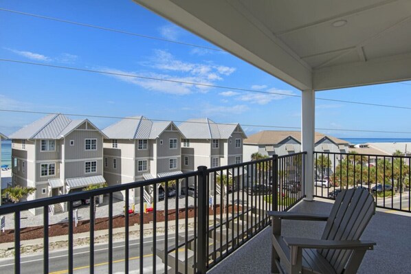 Balcony located on the second level facing the ocean! *views may vary by villa*