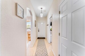 A bright entryway will welcome you home