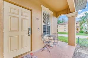 This charming townhouse is equipped with keyless entry for your convenience