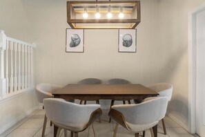 Dining table with seating for 6
