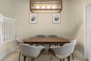 Dining table with seating for 6
