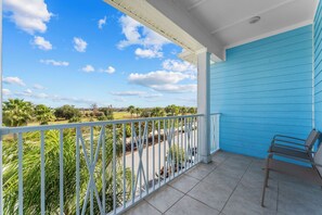 The 3rd-floor balcony is a tranquil escape, ideal for reading in the fresh air. You can see the Disney Fireworks here!