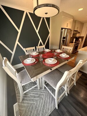 Dining Table with Crockery and Cutlery