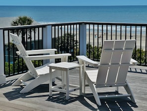 Sip your morning coffee with expansive views of the Atlantic and the sounds of the ocean from your rooftop terrace