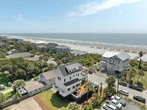 Situated across from the ocean, The Lookout is the perfect luxury retreat for your group on Folly's ocean block and one block from Center Street