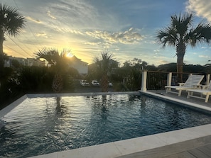Your private temperature-controlled saltwater pool awaits with optimized sun exposure, plenty of deck space and ocean views